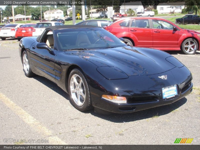Black / Light Oak 2003 Chevrolet Corvette Convertible