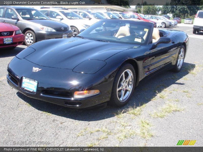 Black / Light Oak 2003 Chevrolet Corvette Convertible