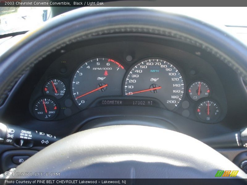 Black / Light Oak 2003 Chevrolet Corvette Convertible