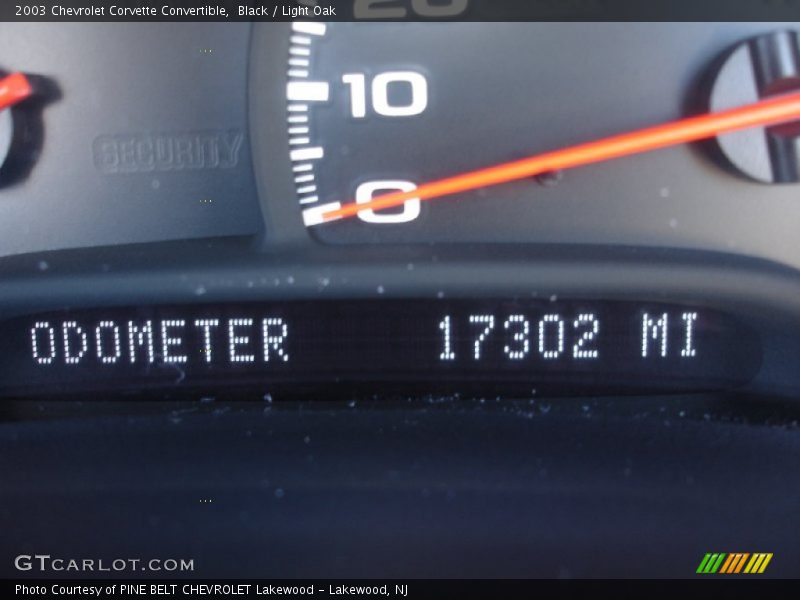 Black / Light Oak 2003 Chevrolet Corvette Convertible
