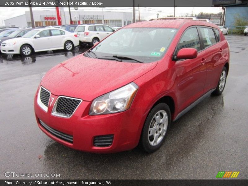 Red Hot Metallic / Ebony 2009 Pontiac Vibe 2.4 AWD