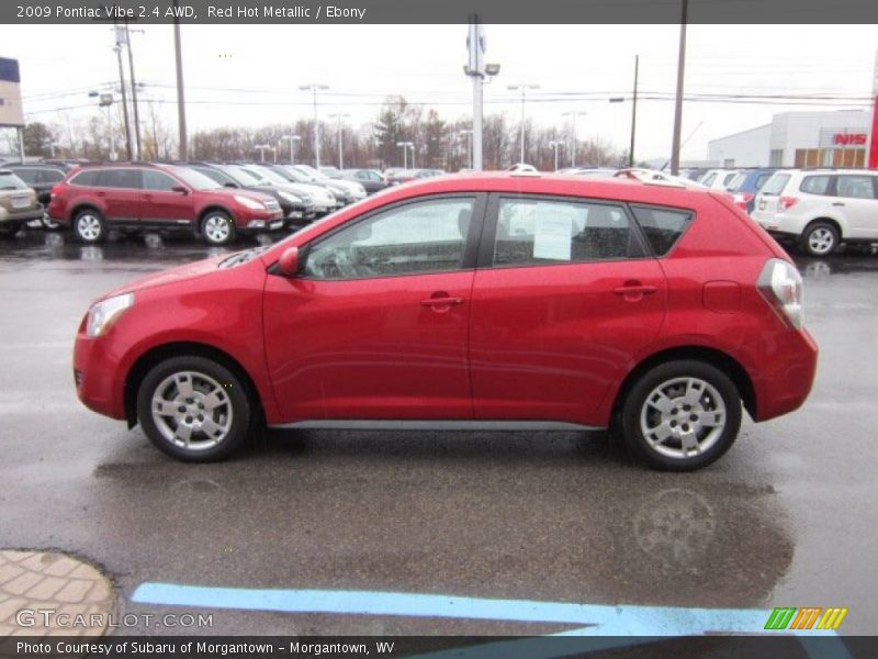 Red Hot Metallic / Ebony 2009 Pontiac Vibe 2.4 AWD