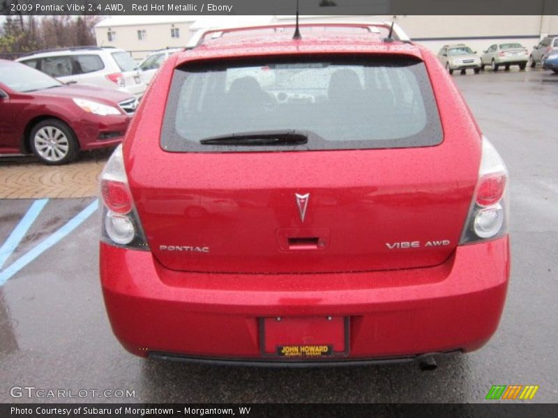 Red Hot Metallic / Ebony 2009 Pontiac Vibe 2.4 AWD
