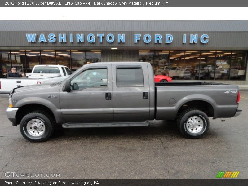Dark Shadow Grey Metallic / Medium Flint 2002 Ford F250 Super Duty XLT Crew Cab 4x4