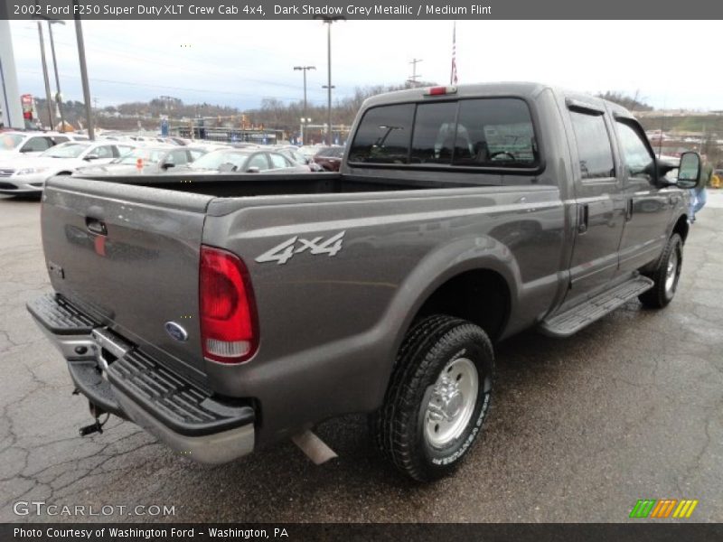 Dark Shadow Grey Metallic / Medium Flint 2002 Ford F250 Super Duty XLT Crew Cab 4x4