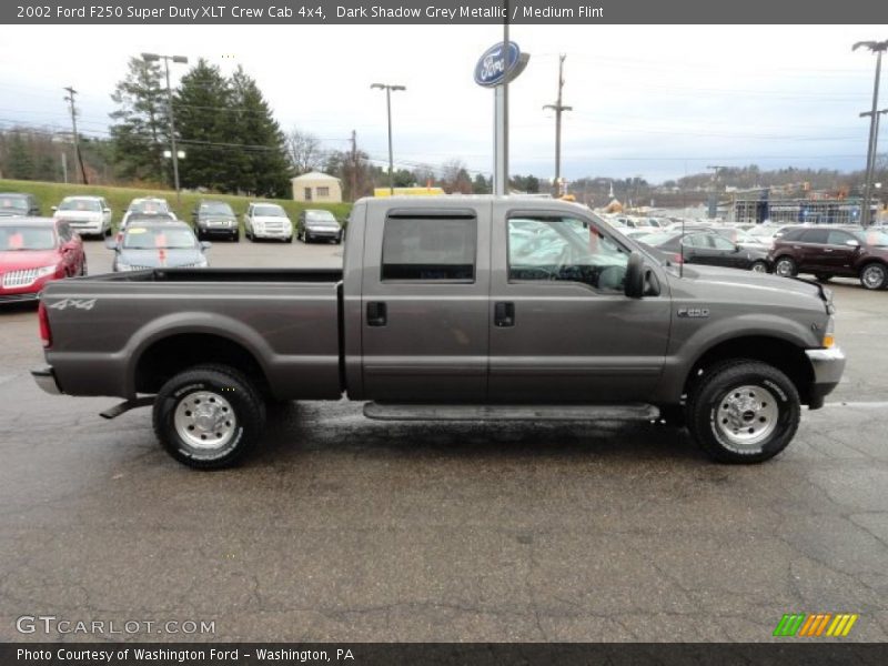 Dark Shadow Grey Metallic / Medium Flint 2002 Ford F250 Super Duty XLT Crew Cab 4x4