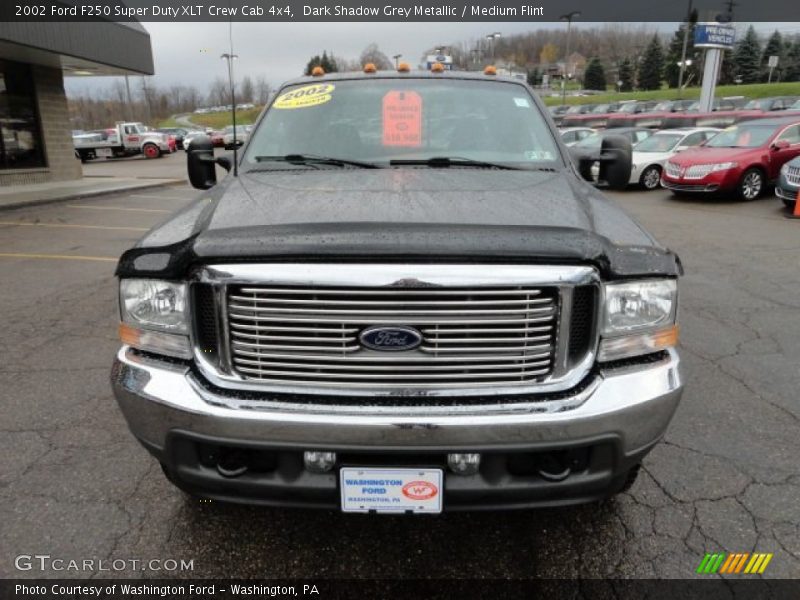 Dark Shadow Grey Metallic / Medium Flint 2002 Ford F250 Super Duty XLT Crew Cab 4x4