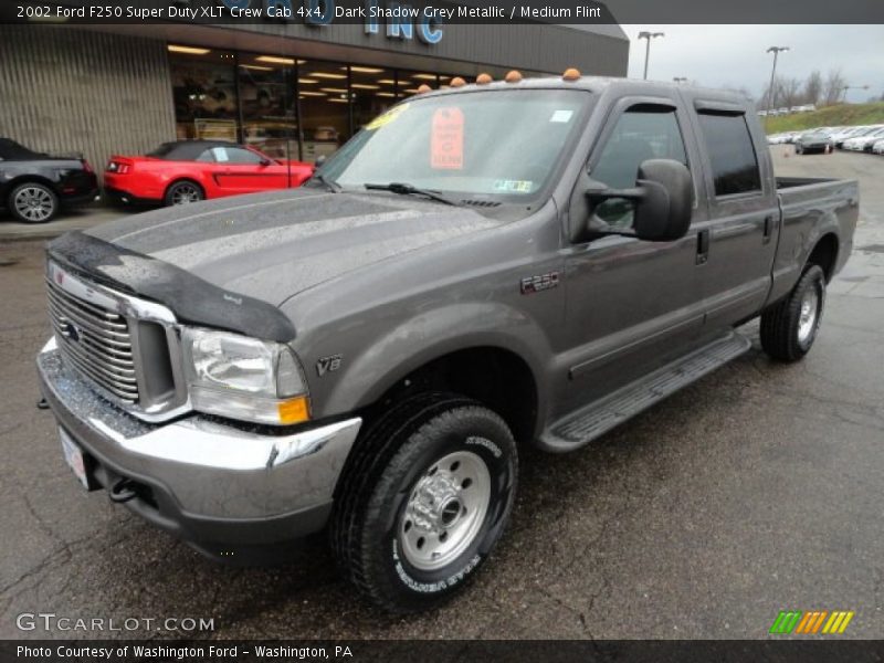 Dark Shadow Grey Metallic / Medium Flint 2002 Ford F250 Super Duty XLT Crew Cab 4x4