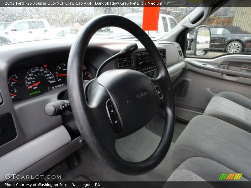 Dark Shadow Grey Metallic / Medium Flint 2002 Ford F250 Super Duty XLT Crew Cab 4x4