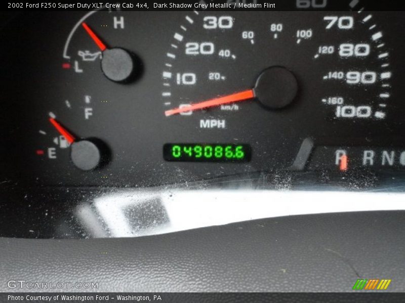 Dark Shadow Grey Metallic / Medium Flint 2002 Ford F250 Super Duty XLT Crew Cab 4x4