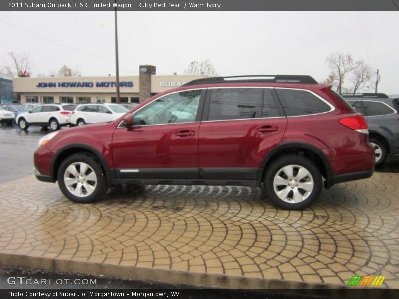 Ruby Red Pearl / Warm Ivory 2011 Subaru Outback 3.6R Limited Wagon
