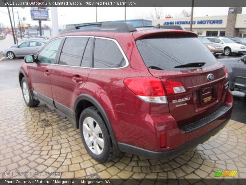 Ruby Red Pearl / Warm Ivory 2011 Subaru Outback 3.6R Limited Wagon