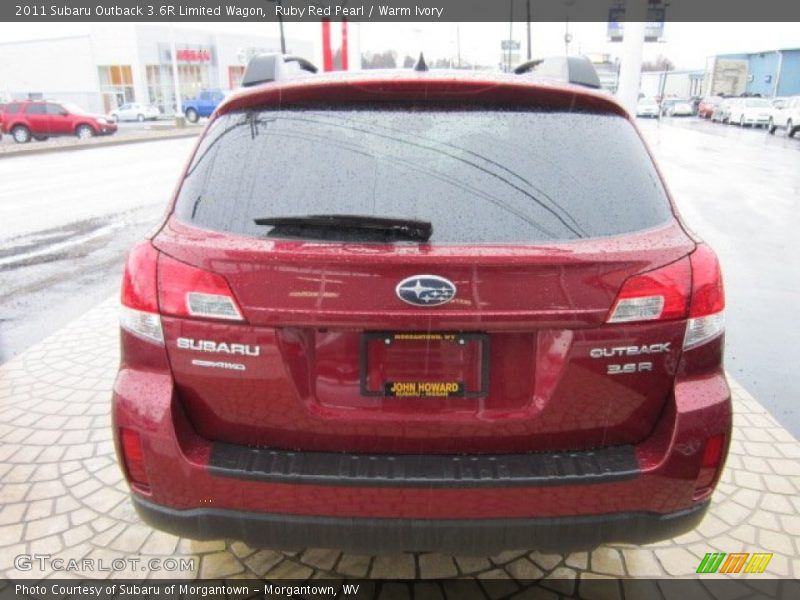 Ruby Red Pearl / Warm Ivory 2011 Subaru Outback 3.6R Limited Wagon