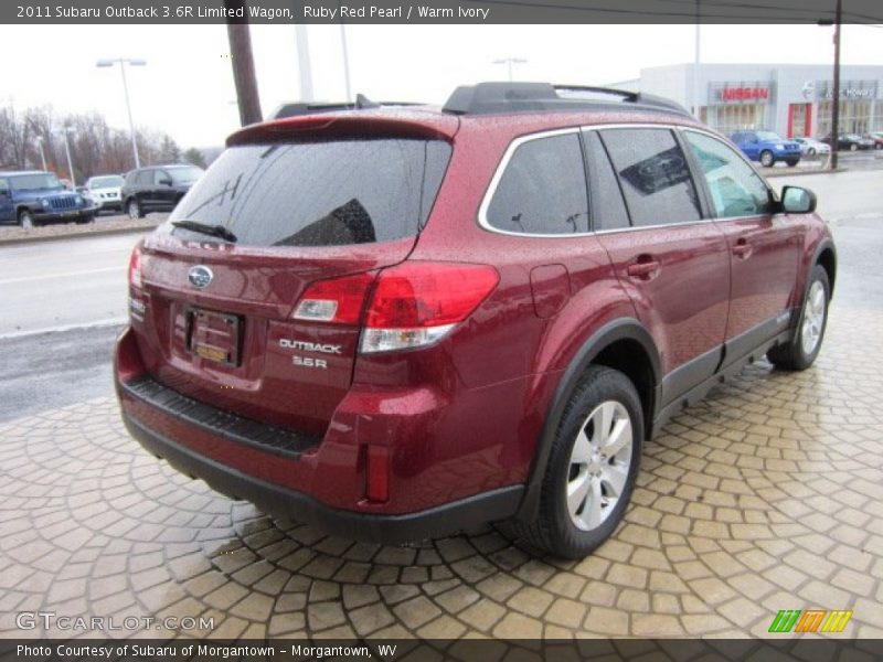 Ruby Red Pearl / Warm Ivory 2011 Subaru Outback 3.6R Limited Wagon