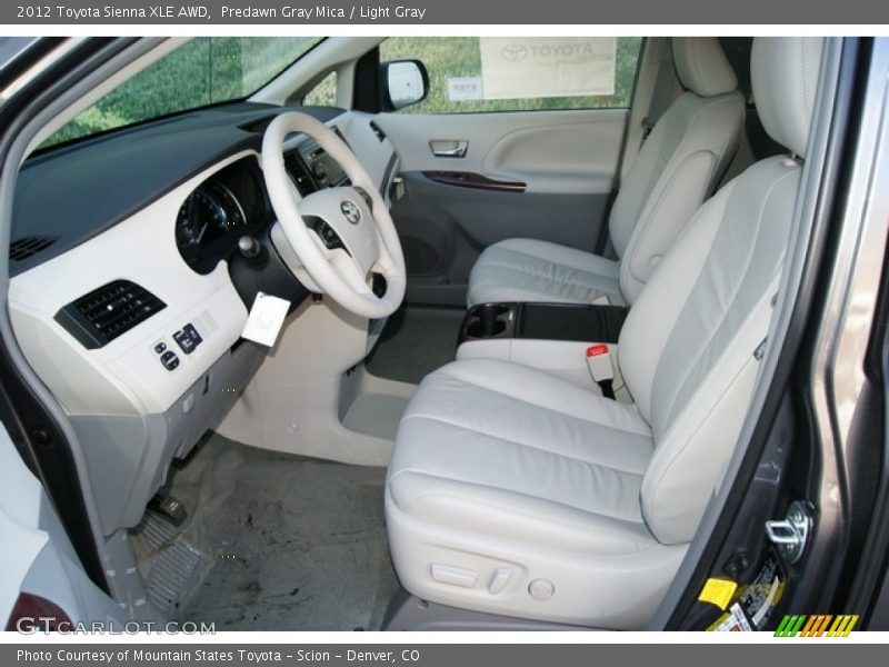  2012 Sienna XLE AWD Light Gray Interior