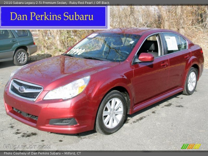 Ruby Red Pearl / Off Black 2010 Subaru Legacy 2.5i Premium Sedan