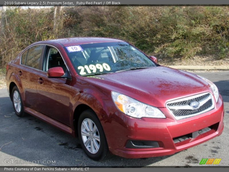 Ruby Red Pearl / Off Black 2010 Subaru Legacy 2.5i Premium Sedan