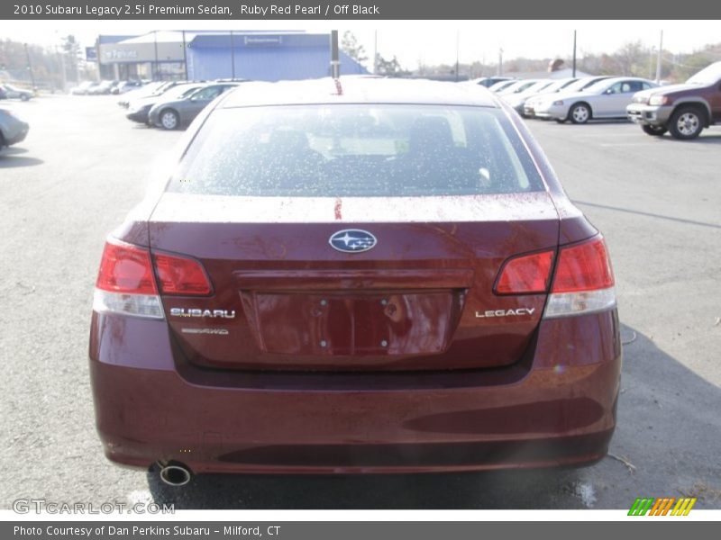 Ruby Red Pearl / Off Black 2010 Subaru Legacy 2.5i Premium Sedan