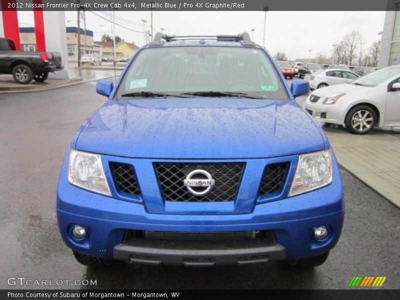 Metallic Blue / Pro 4X Graphite/Red 2012 Nissan Frontier Pro-4X Crew Cab 4x4