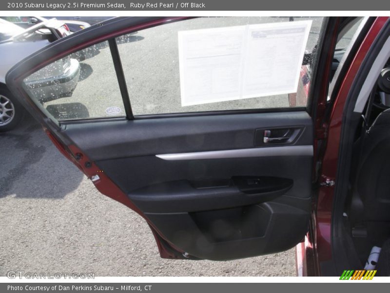 Ruby Red Pearl / Off Black 2010 Subaru Legacy 2.5i Premium Sedan