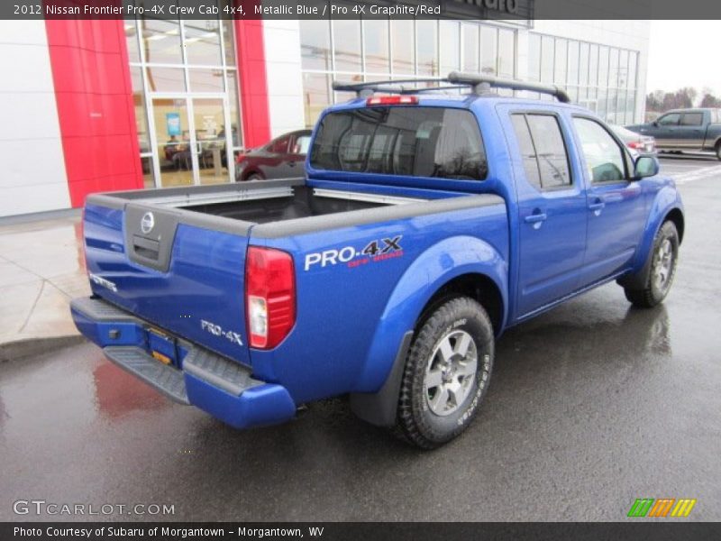 Metallic Blue / Pro 4X Graphite/Red 2012 Nissan Frontier Pro-4X Crew Cab 4x4