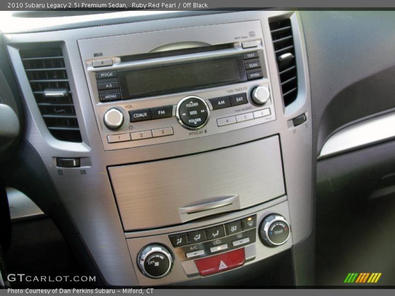 Ruby Red Pearl / Off Black 2010 Subaru Legacy 2.5i Premium Sedan