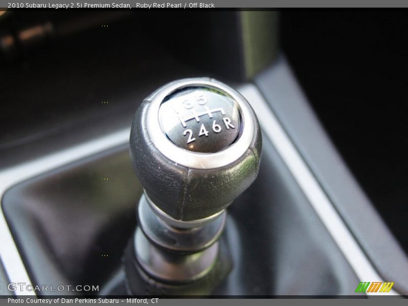  2010 Legacy 2.5i Premium Sedan 6 Speed Manual Shifter