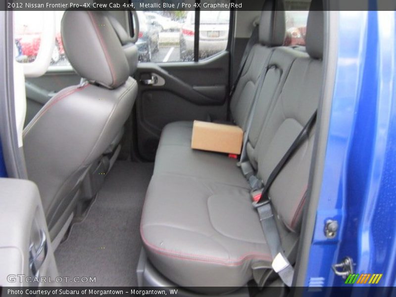 Metallic Blue / Pro 4X Graphite/Red 2012 Nissan Frontier Pro-4X Crew Cab 4x4