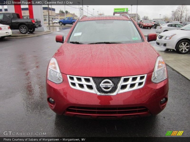 Cayenne Red / Gray 2012 Nissan Rogue SL AWD