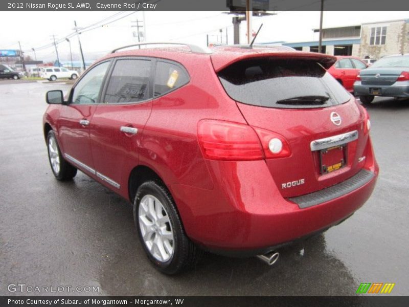 Cayenne Red / Gray 2012 Nissan Rogue SL AWD