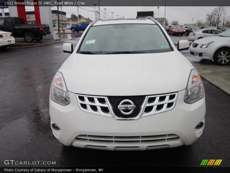 Pearl White / Gray 2012 Nissan Rogue SV AWD
