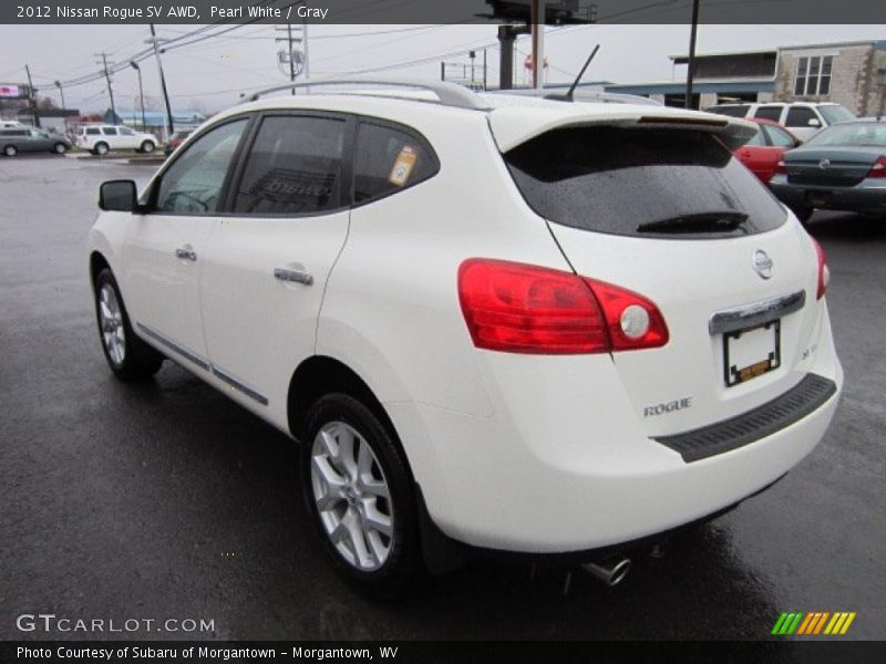 Pearl White / Gray 2012 Nissan Rogue SV AWD