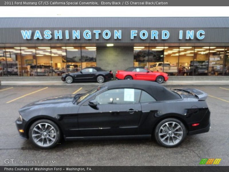 Ebony Black / CS Charcoal Black/Carbon 2011 Ford Mustang GT/CS California Special Convertible