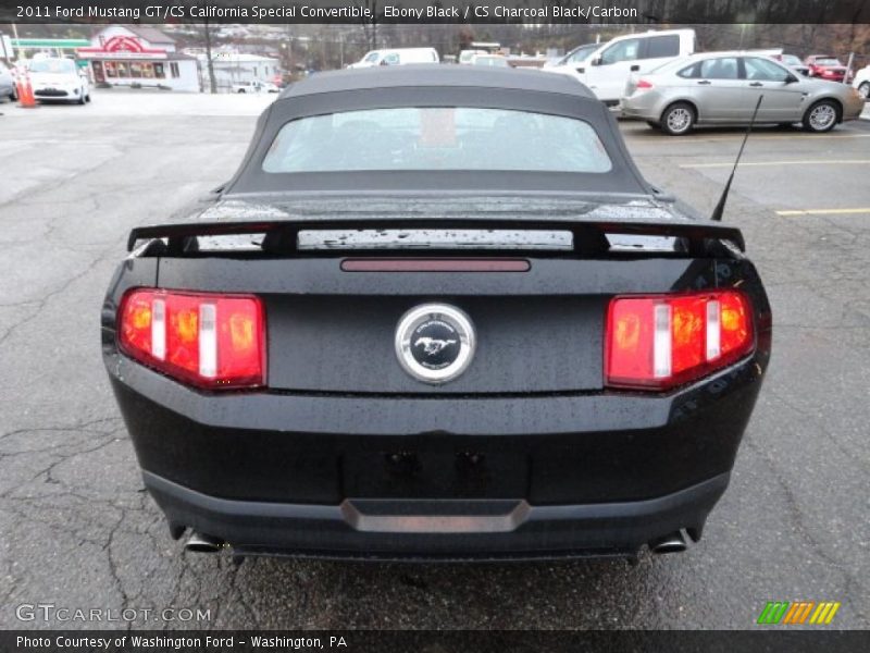 Ebony Black / CS Charcoal Black/Carbon 2011 Ford Mustang GT/CS California Special Convertible