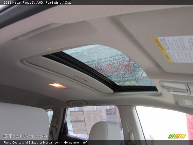 Pearl White / Gray 2012 Nissan Rogue SV AWD