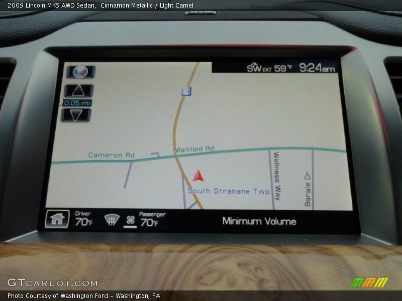 Cinnamon Metallic / Light Camel 2009 Lincoln MKS AWD Sedan