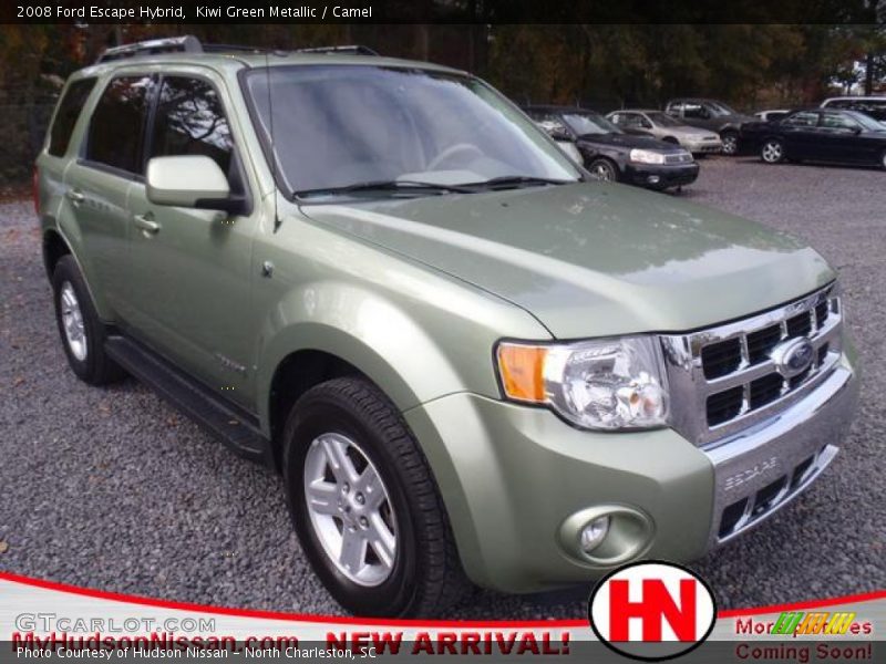 Kiwi Green Metallic / Camel 2008 Ford Escape Hybrid