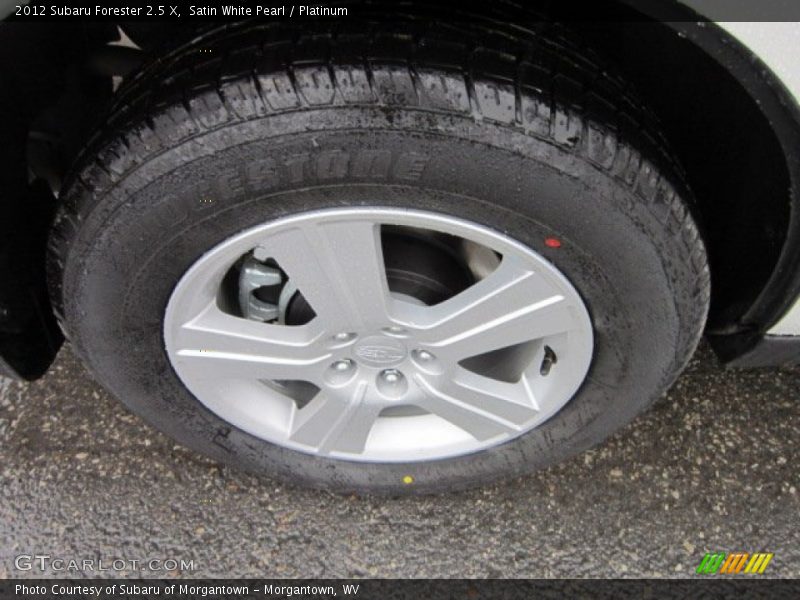 Satin White Pearl / Platinum 2012 Subaru Forester 2.5 X
