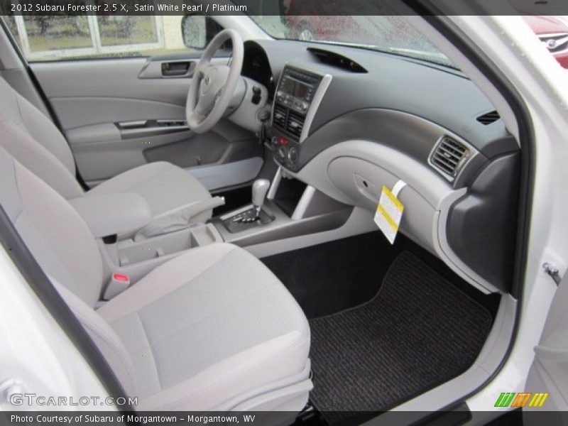 Satin White Pearl / Platinum 2012 Subaru Forester 2.5 X