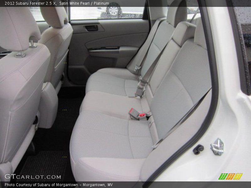 Satin White Pearl / Platinum 2012 Subaru Forester 2.5 X