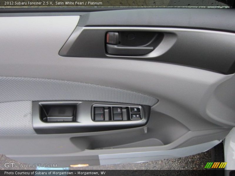 Satin White Pearl / Platinum 2012 Subaru Forester 2.5 X