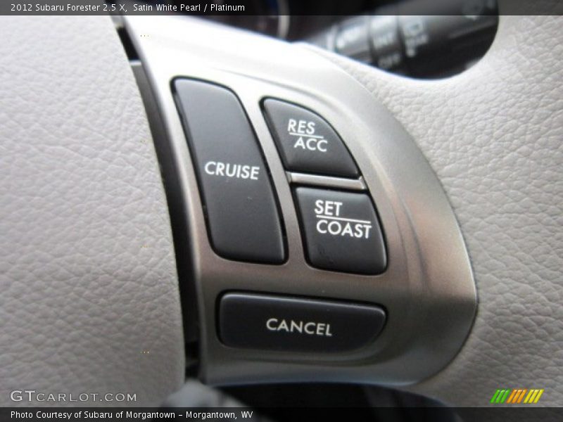 Satin White Pearl / Platinum 2012 Subaru Forester 2.5 X