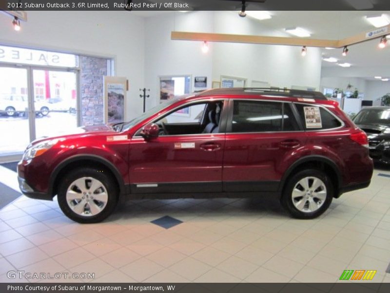Ruby Red Pearl / Off Black 2012 Subaru Outback 3.6R Limited