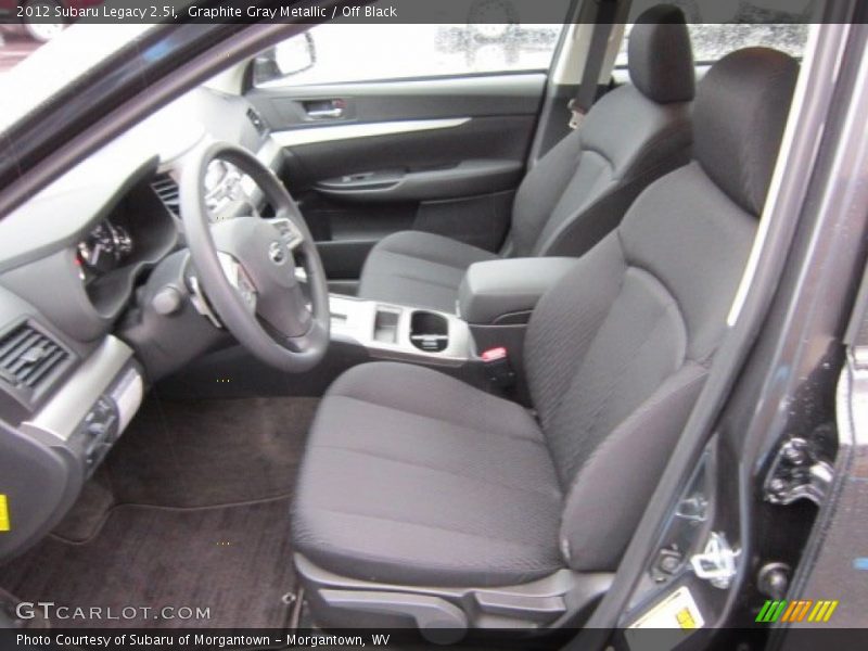 Graphite Gray Metallic / Off Black 2012 Subaru Legacy 2.5i