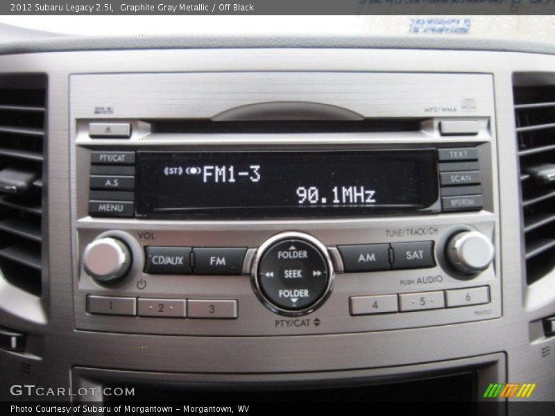 Graphite Gray Metallic / Off Black 2012 Subaru Legacy 2.5i