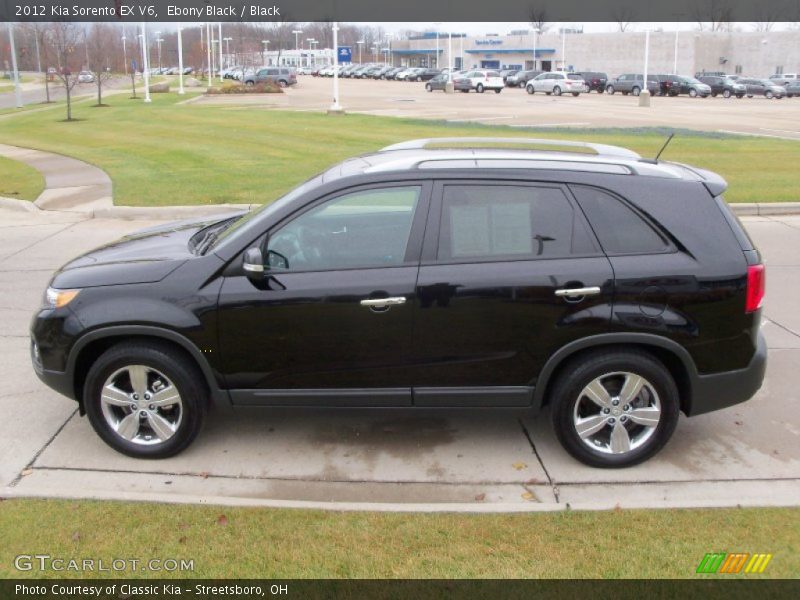 Ebony Black / Black 2012 Kia Sorento EX V6