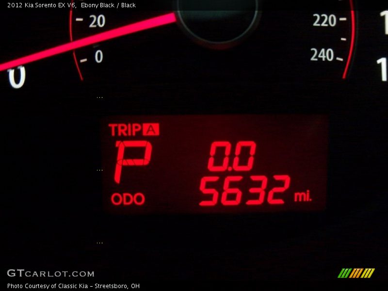 Ebony Black / Black 2012 Kia Sorento EX V6