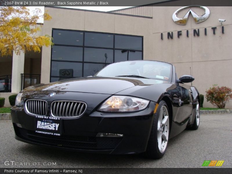 Black Sapphire Metallic / Black 2007 BMW Z4 3.0si Roadster