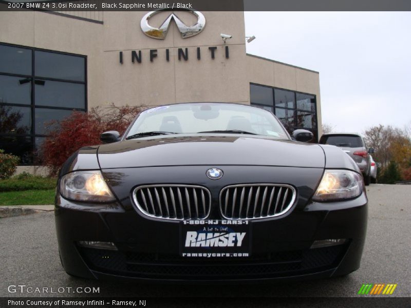 Black Sapphire Metallic / Black 2007 BMW Z4 3.0si Roadster