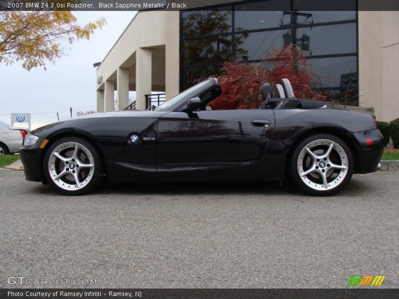 Black Sapphire Metallic / Black 2007 BMW Z4 3.0si Roadster